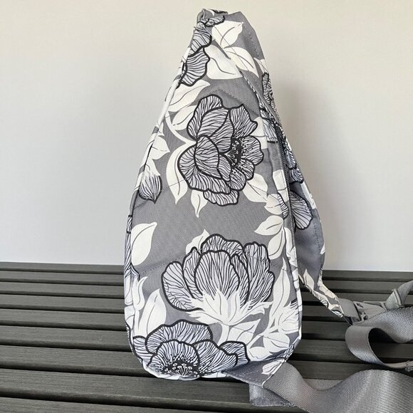 Vera Bradley Moon Shadow Meadow Sling Backpack & wallet Grey and White main image 7
